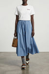 small tropicalia bucket bag in woven raffia-effect fabric and smooth leather