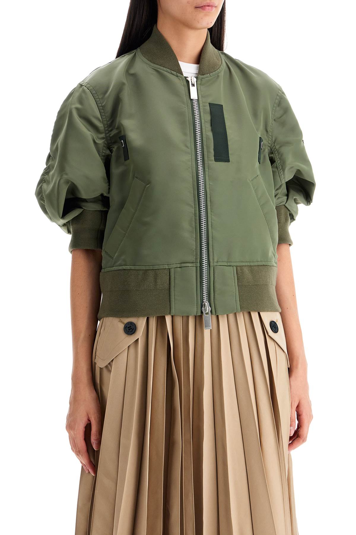 short-sleeved bomber