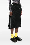 nylon twill midi skirt