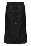 nylon twill midi skirt