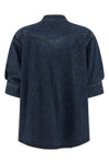 shirt-style back in cotton denim