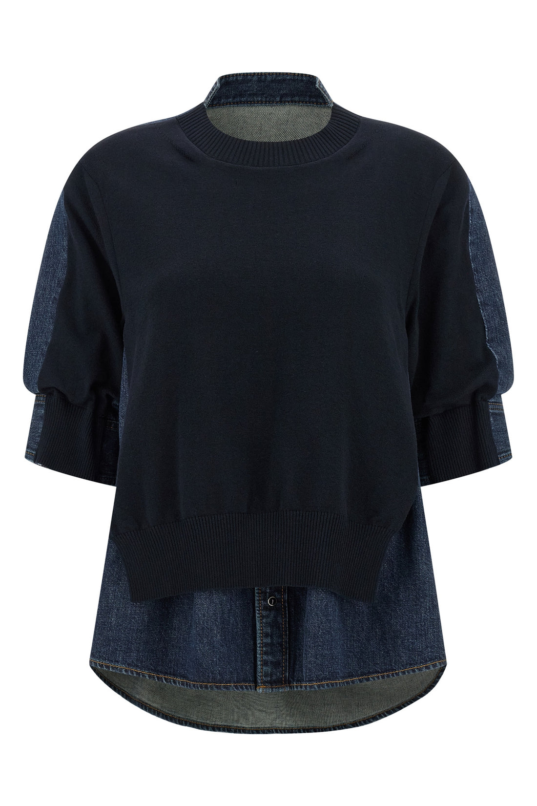 SACAI 1 shirt-style back in cotton denim