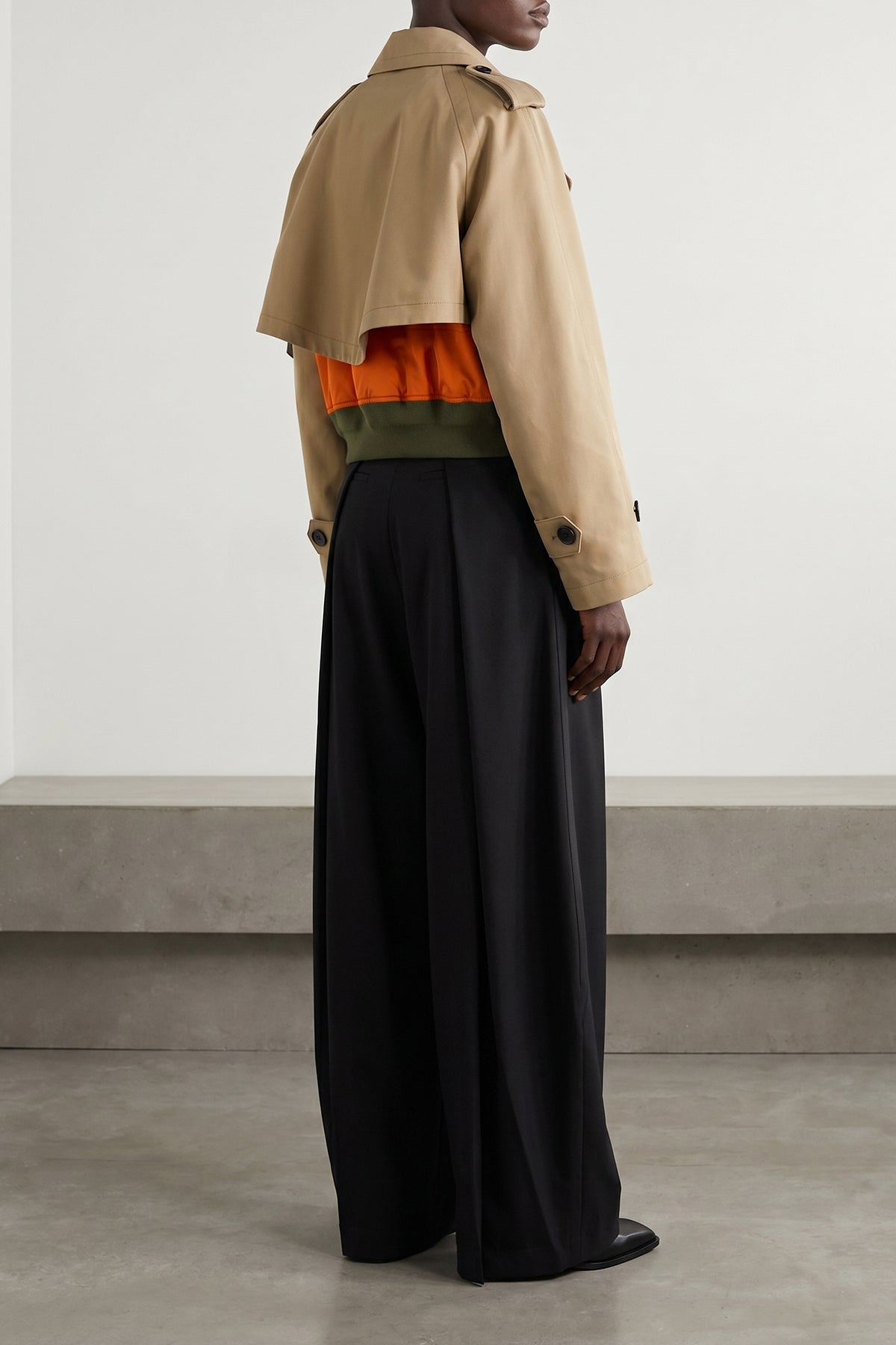 double layer trench coat