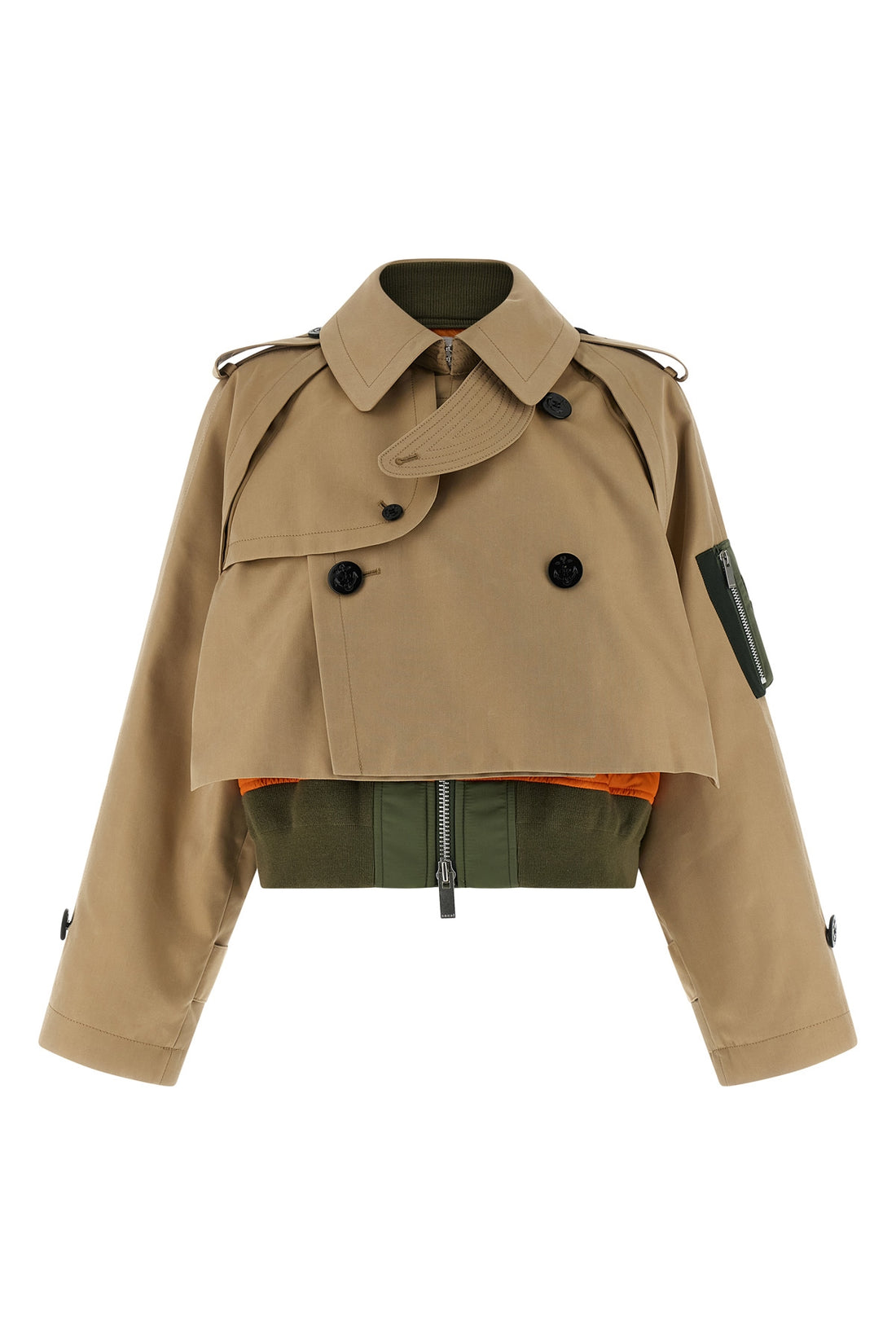 SACAI 3 double layer trench coat