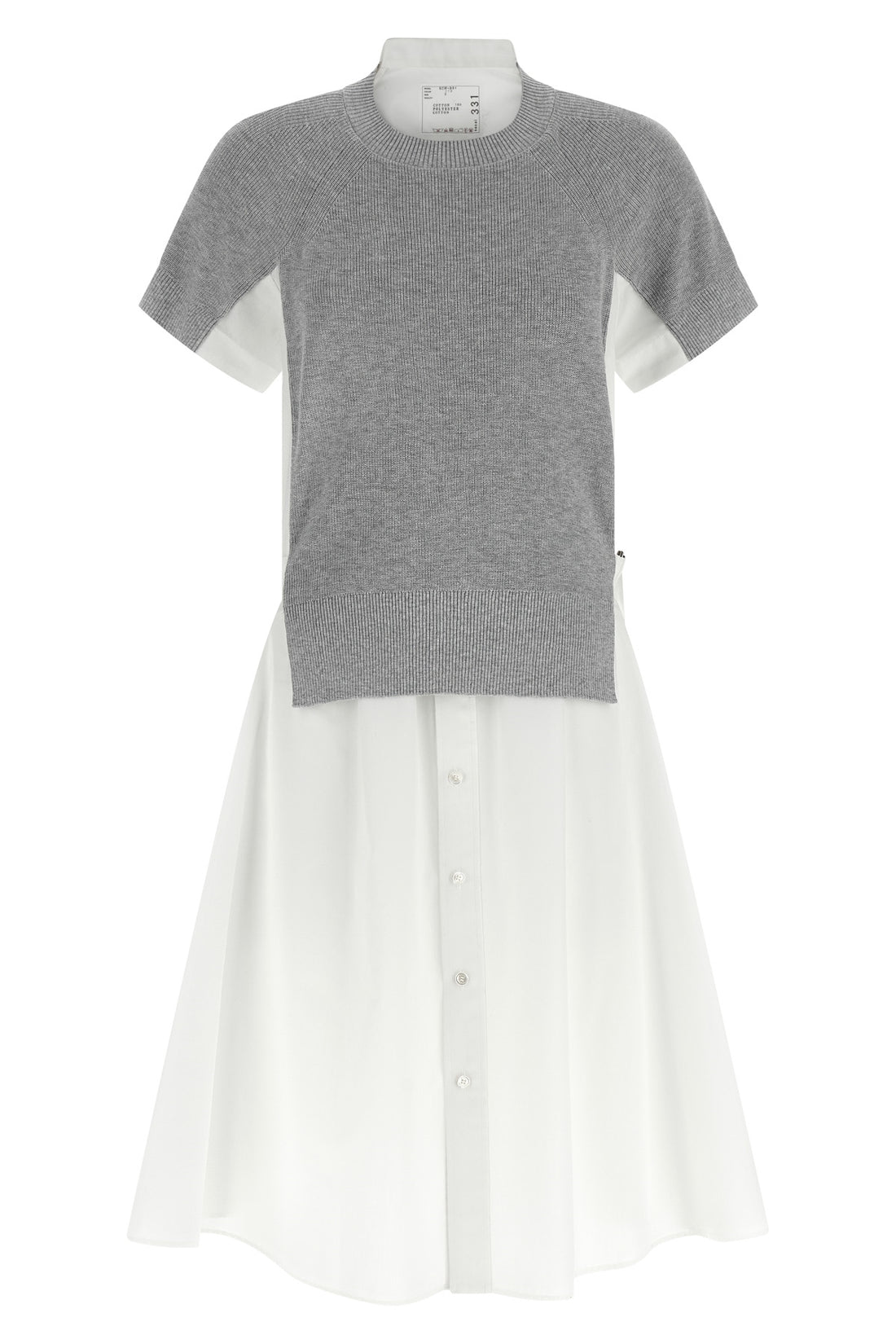 SACAI 3 hybrid midi dress