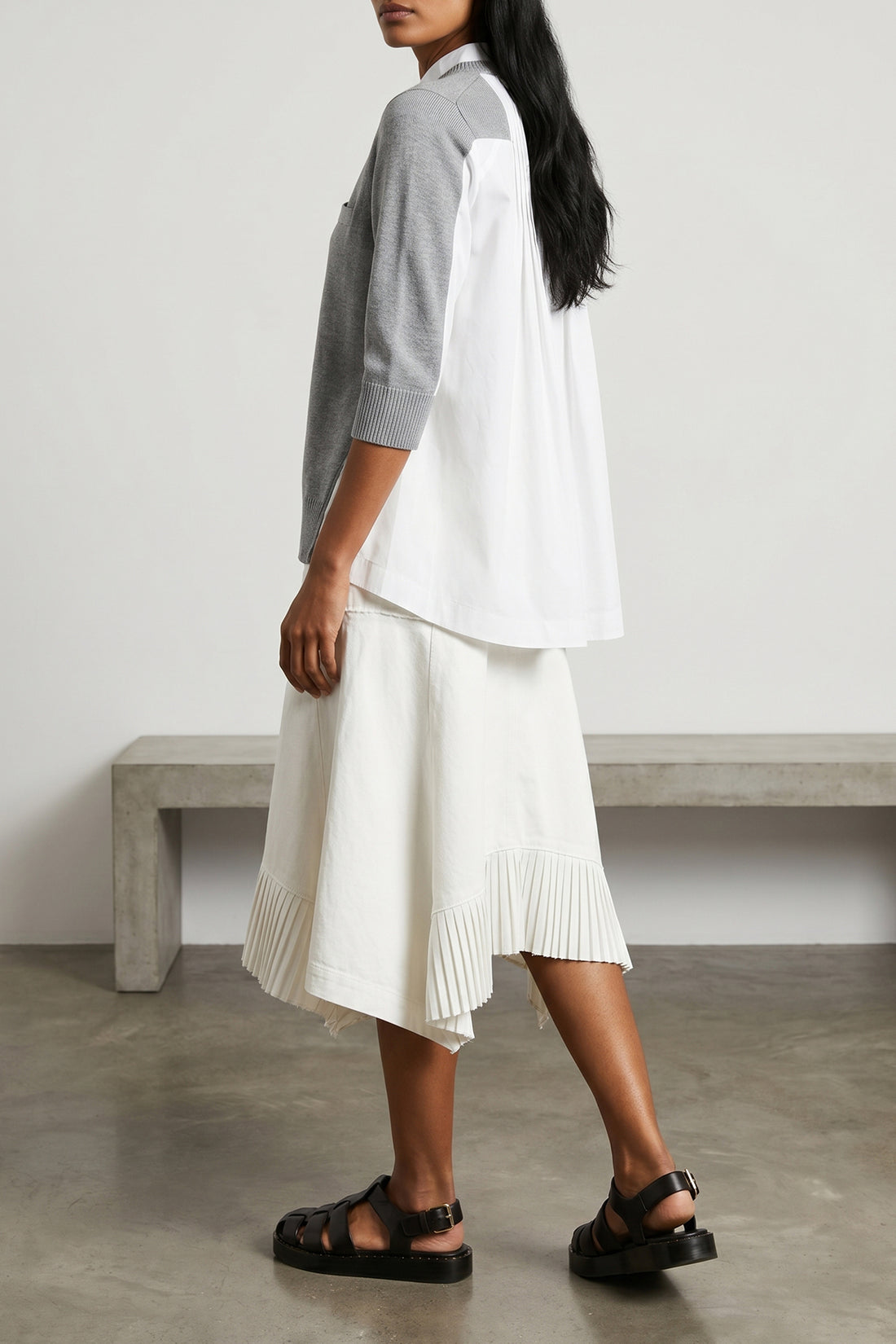 SACAI 3 asymmetrical sweater