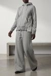 sponge hoodie in mélange cotton blend