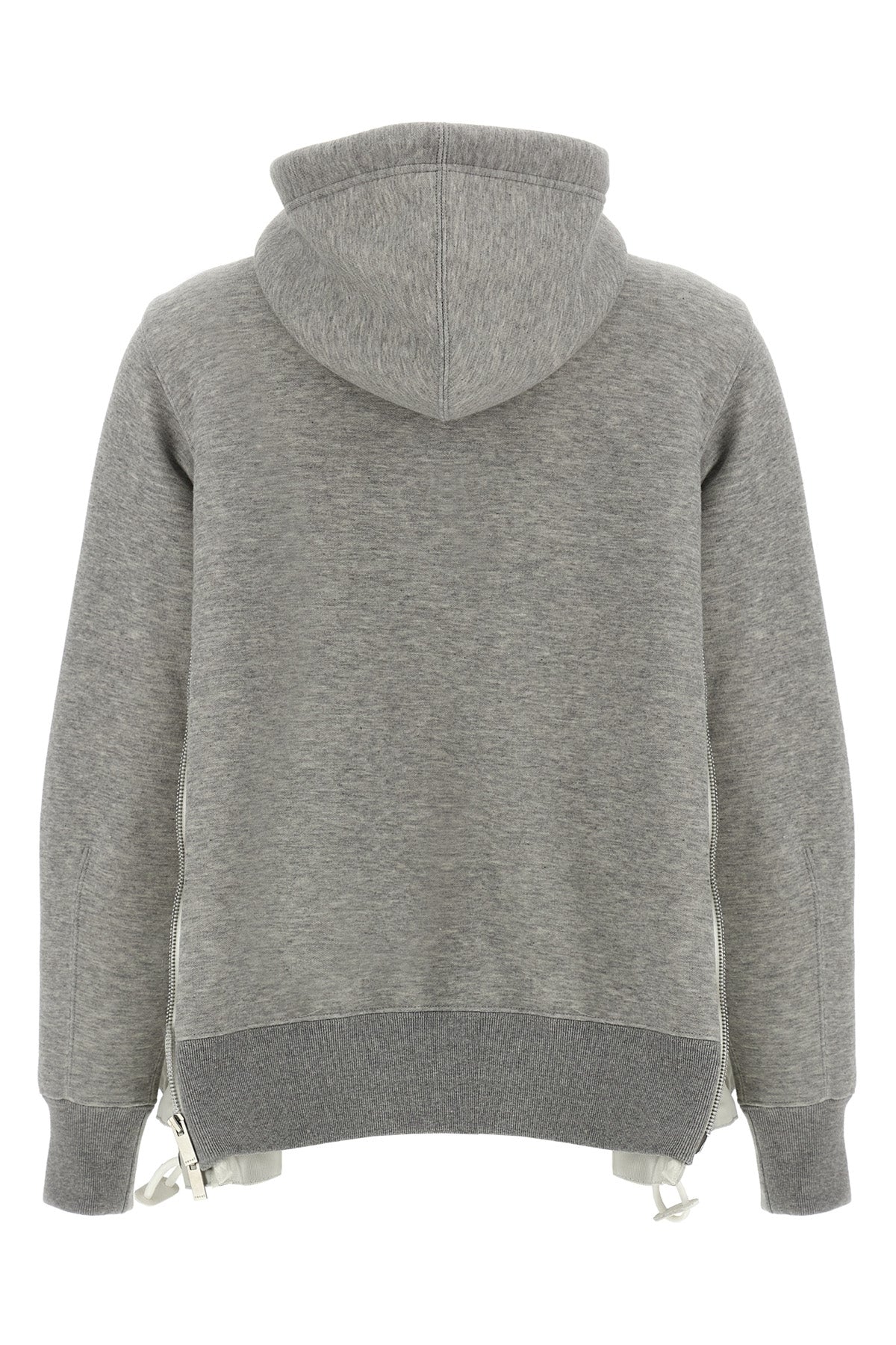 sponge hoodie in mélange cotton blend