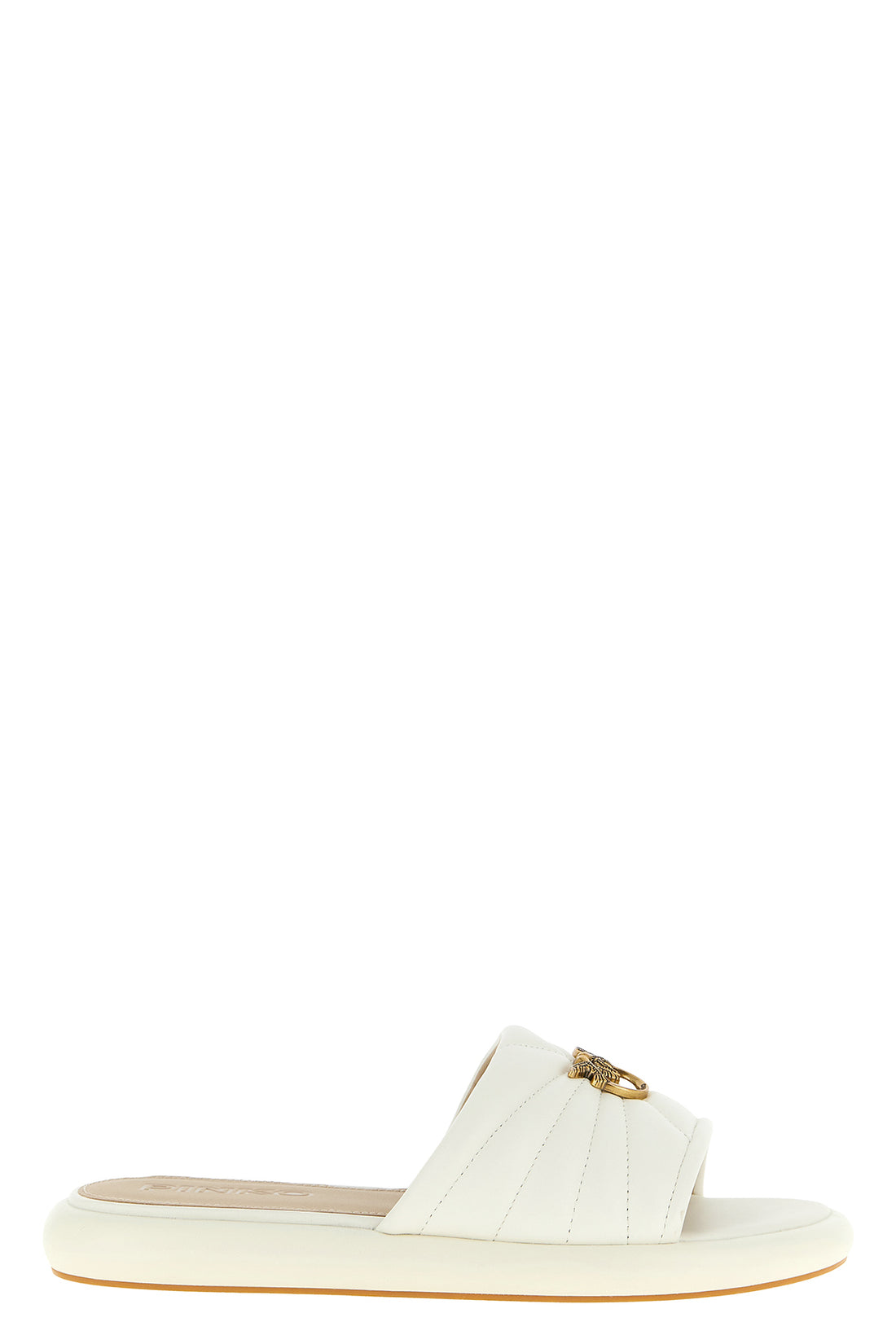 PINKO 36 fiona 03 quilted nappa leather slides
