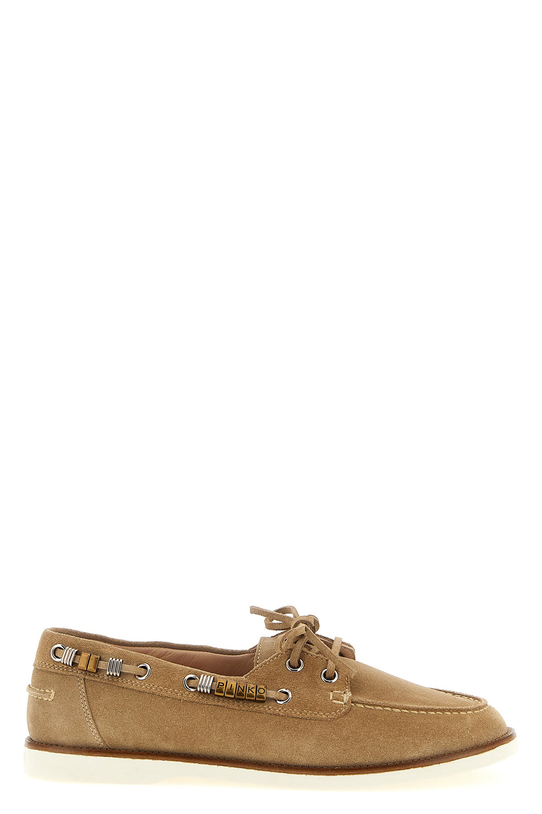 PINKO 36 grace 01 suede boat shoe