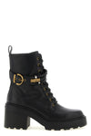 the pinko altea 01 ankle boots are made of fine black calf leather