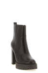 the pinko clara ankle boots define an urban silhouette through a rigorous cons