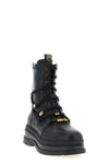 pinkos eva black lace-up ankle boots redefine the volumes of the contemporary