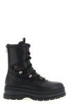pinkos eva black lace-up ankle boots redefine the volumes of the contemporary
