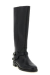 the pinko cheval high boots define the silhouette through a rigorous construct