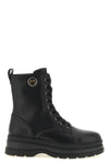 the pinko lace-up ankle boots redefine urban volumes through a rigorous construc