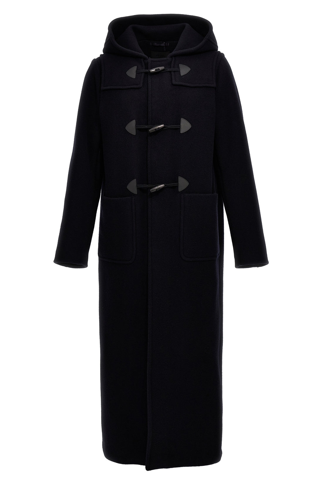 PRADA 56 long montgomery wool coat
