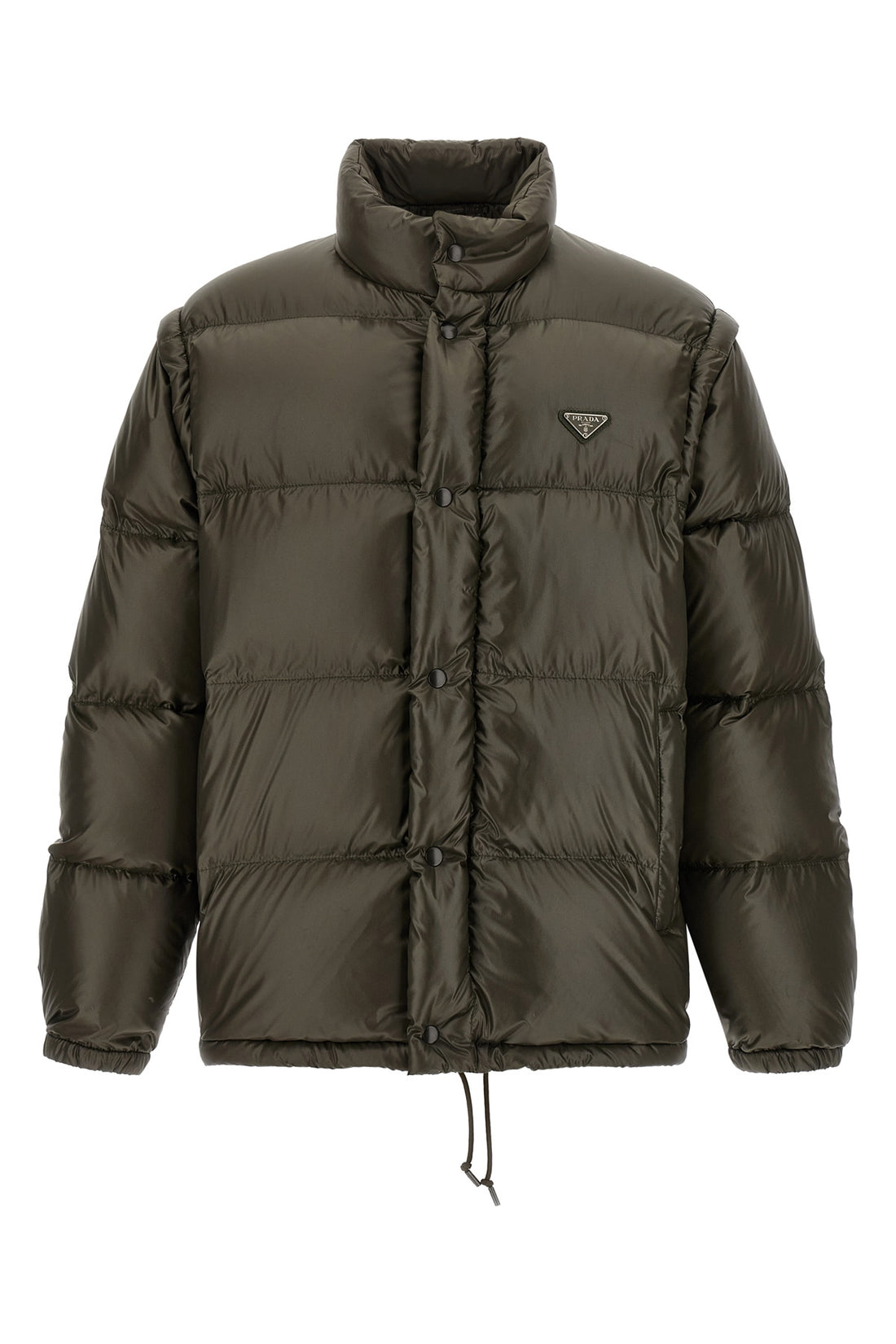 PRADA L quilted and goose feather padded re-nylon down jacket