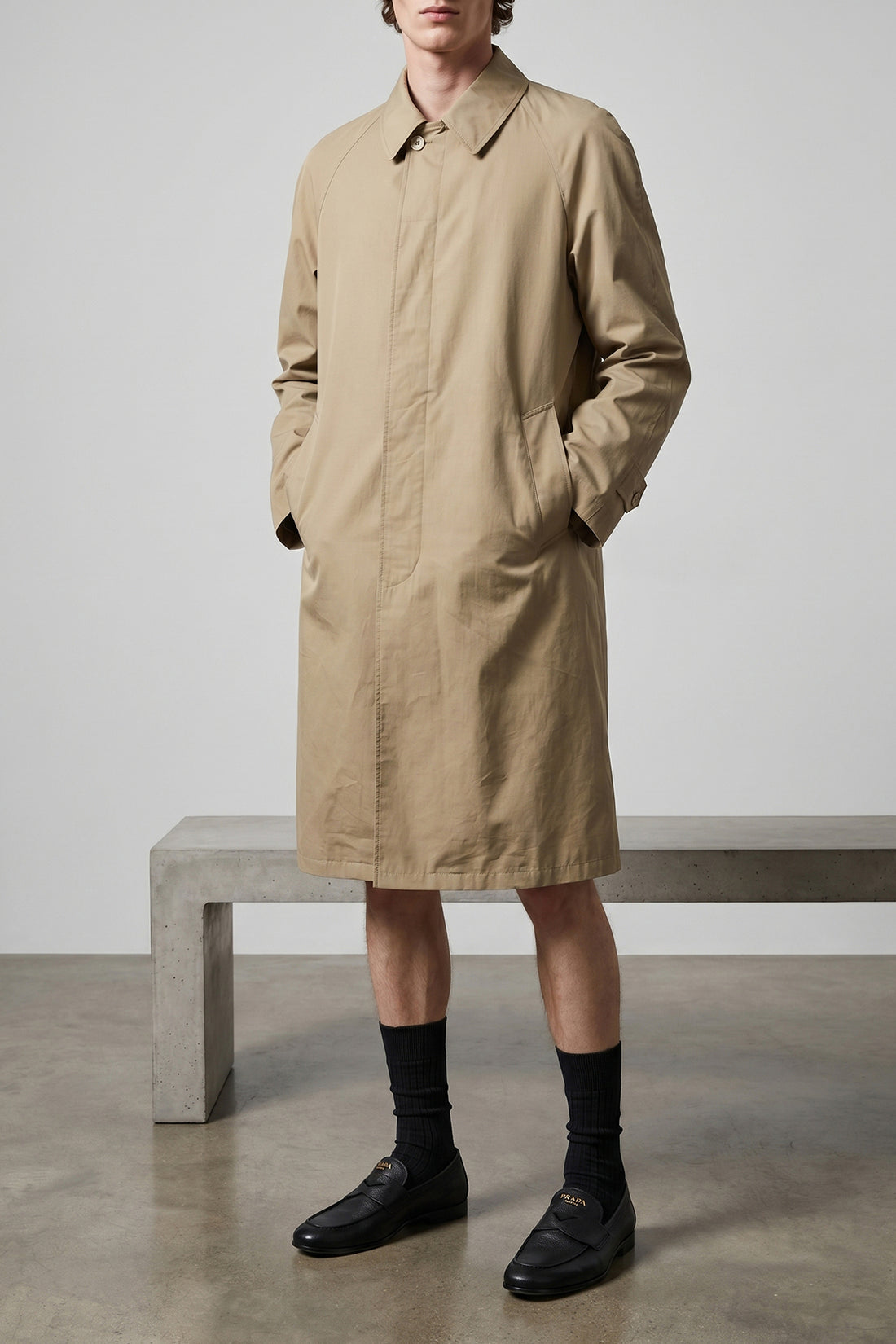 PRADA 50 sartorial-inspired cotton trench coat