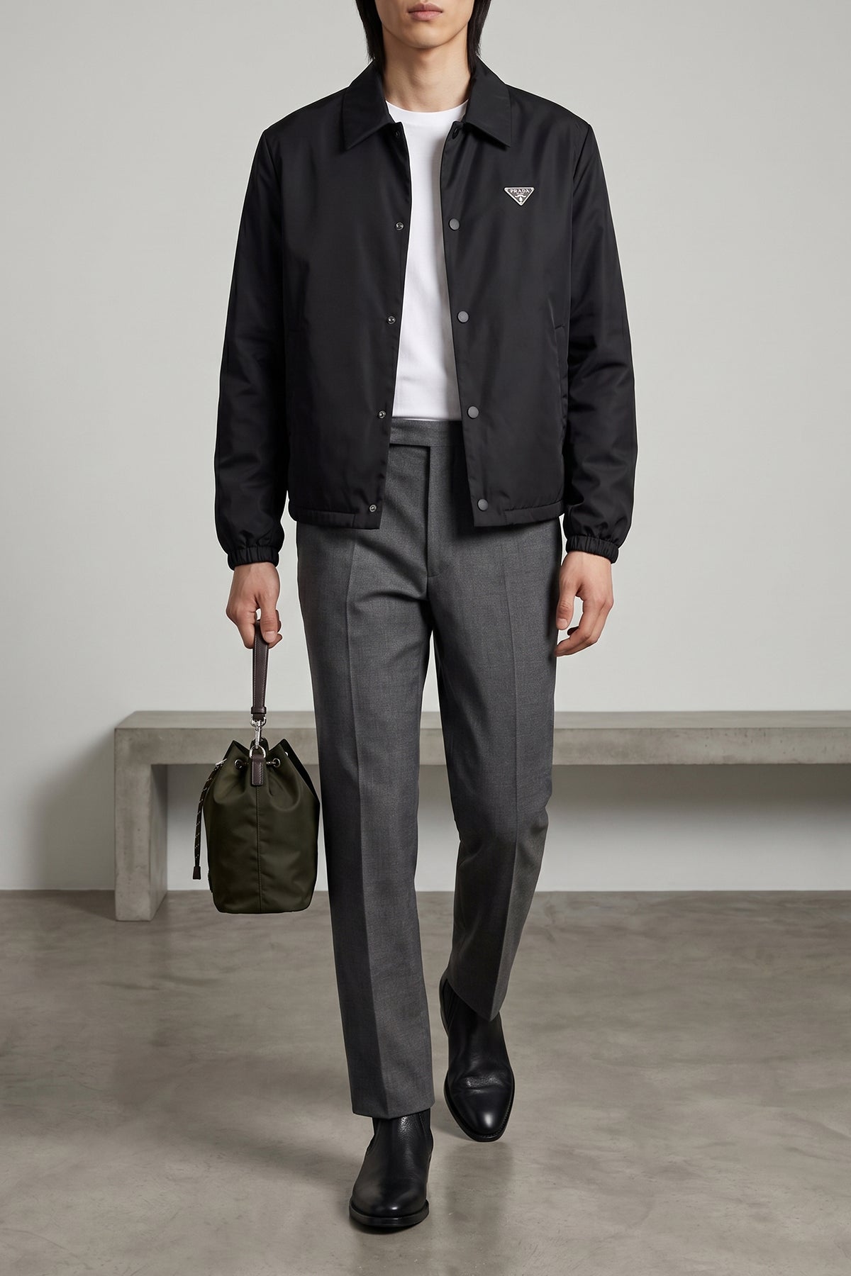 lightly padded re-nylon blouson