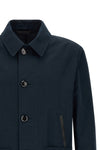 desert jacket in linen and cotton blend