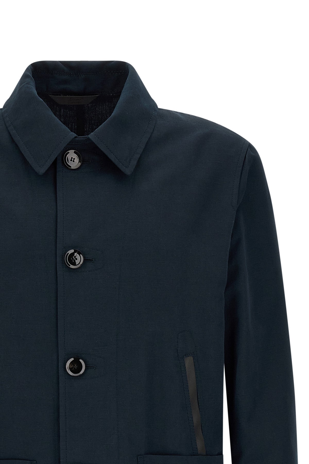 desert jacket in linen and cotton blend