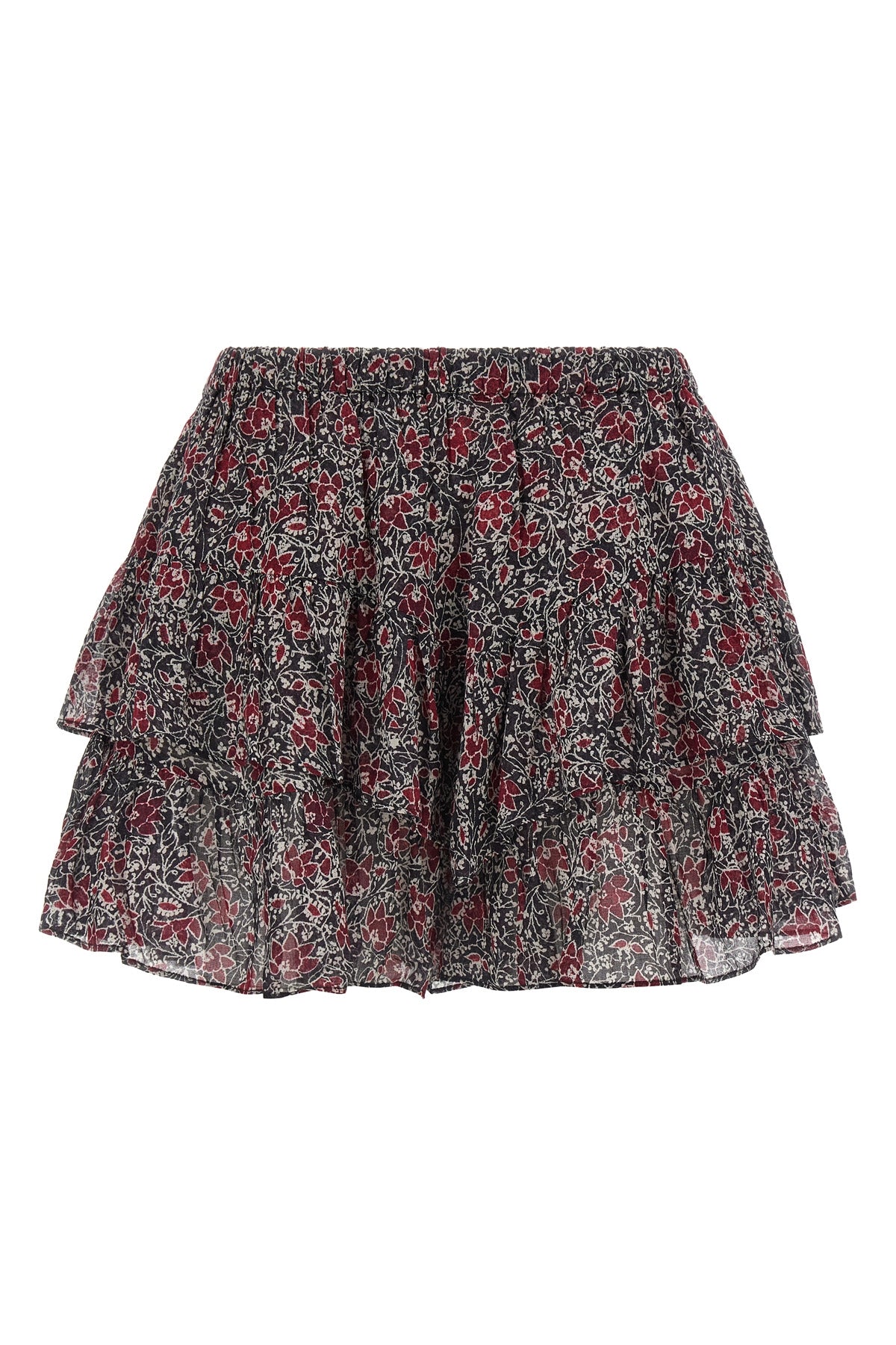 jacadia micro-floral print cotton shorts