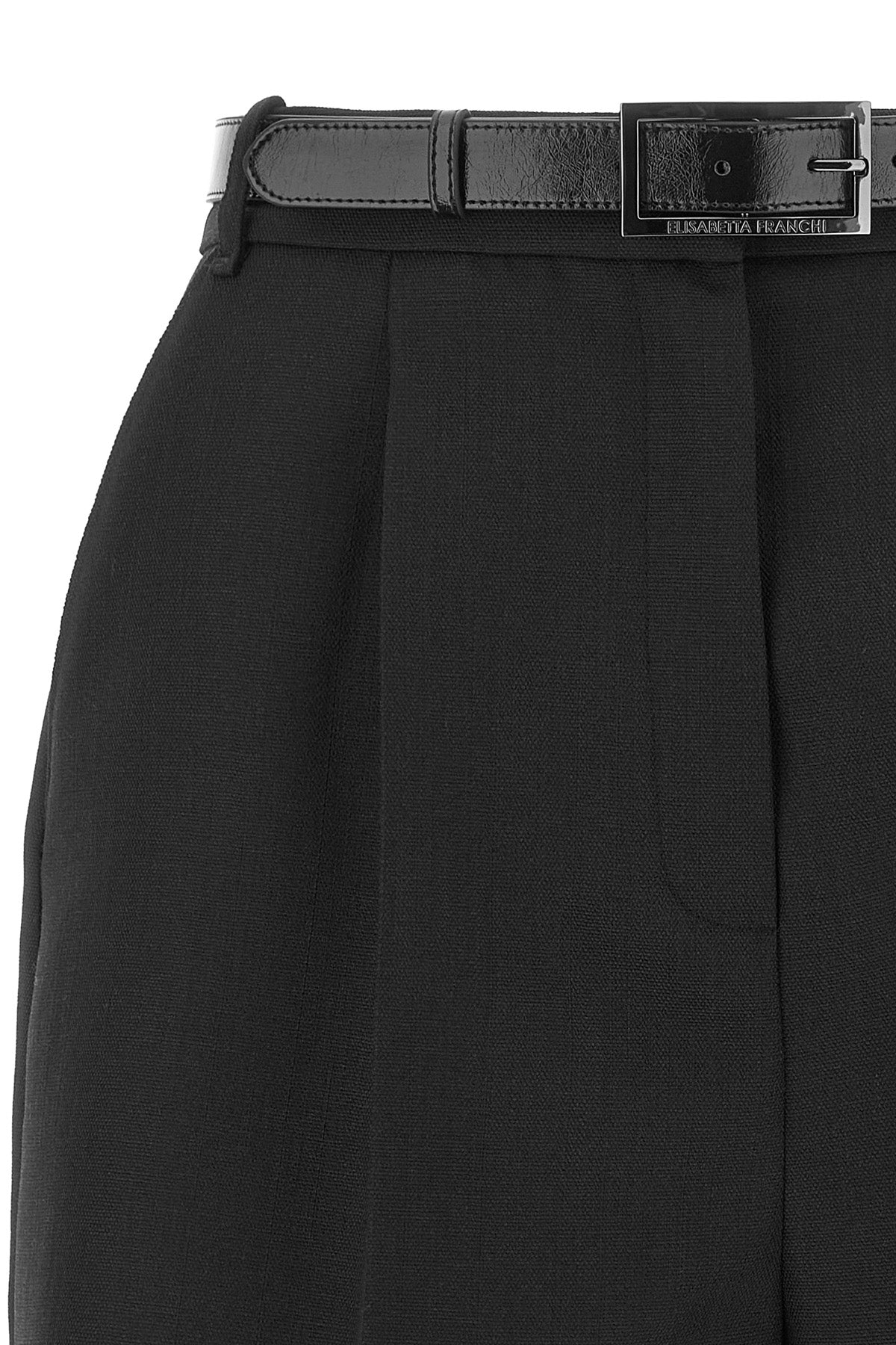 elisabetta franchi shorts redefine everyday tailoring through a high-waisted sil