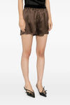 short in stretch silk satin