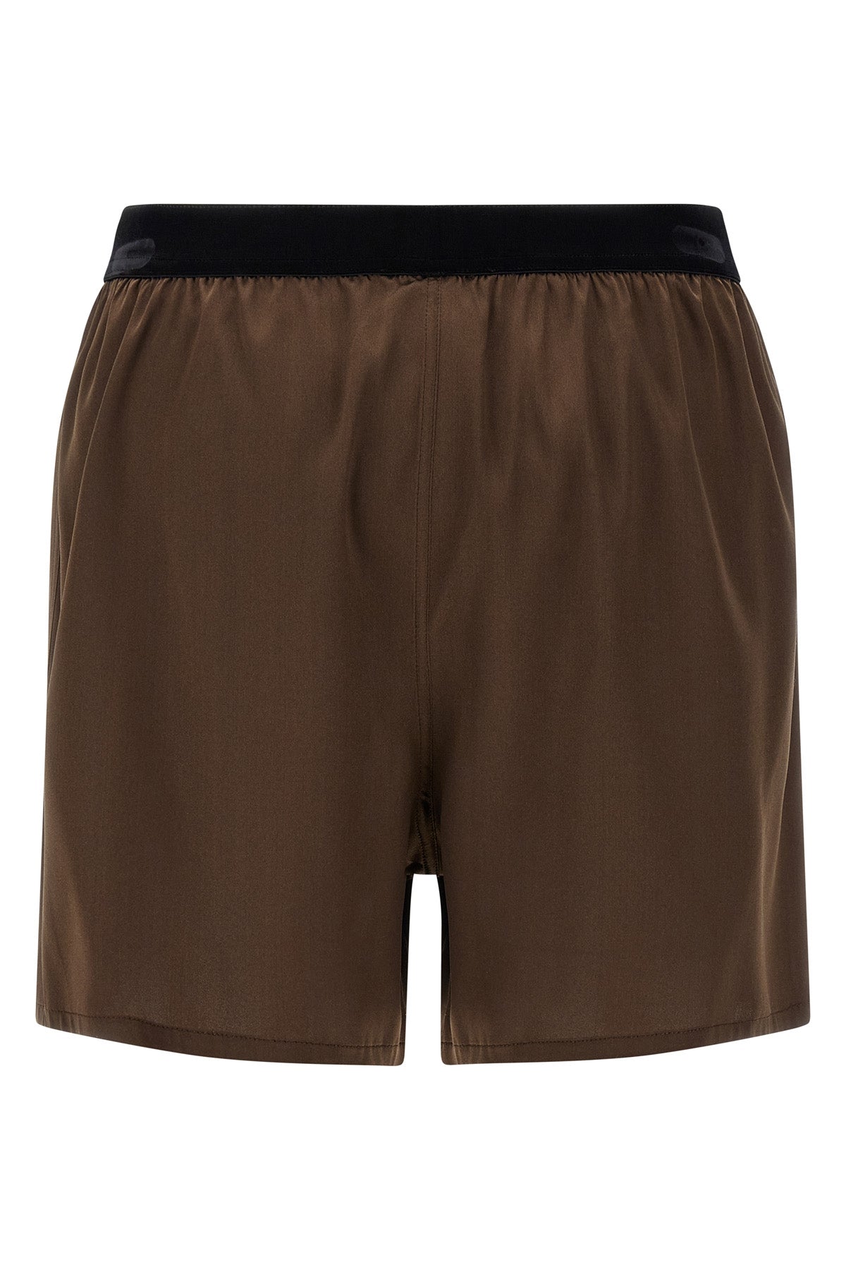 short in stretch silk satin