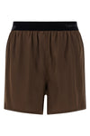 short in stretch silk satin