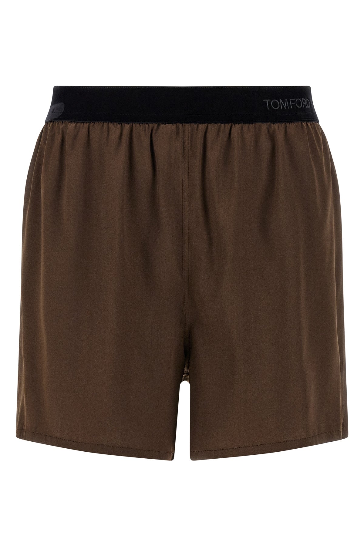 short in stretch silk satin