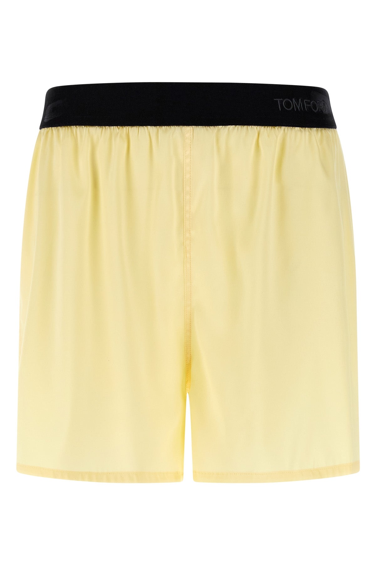 short in stretch silk satin