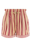 nirma striped cotton canvas shorts