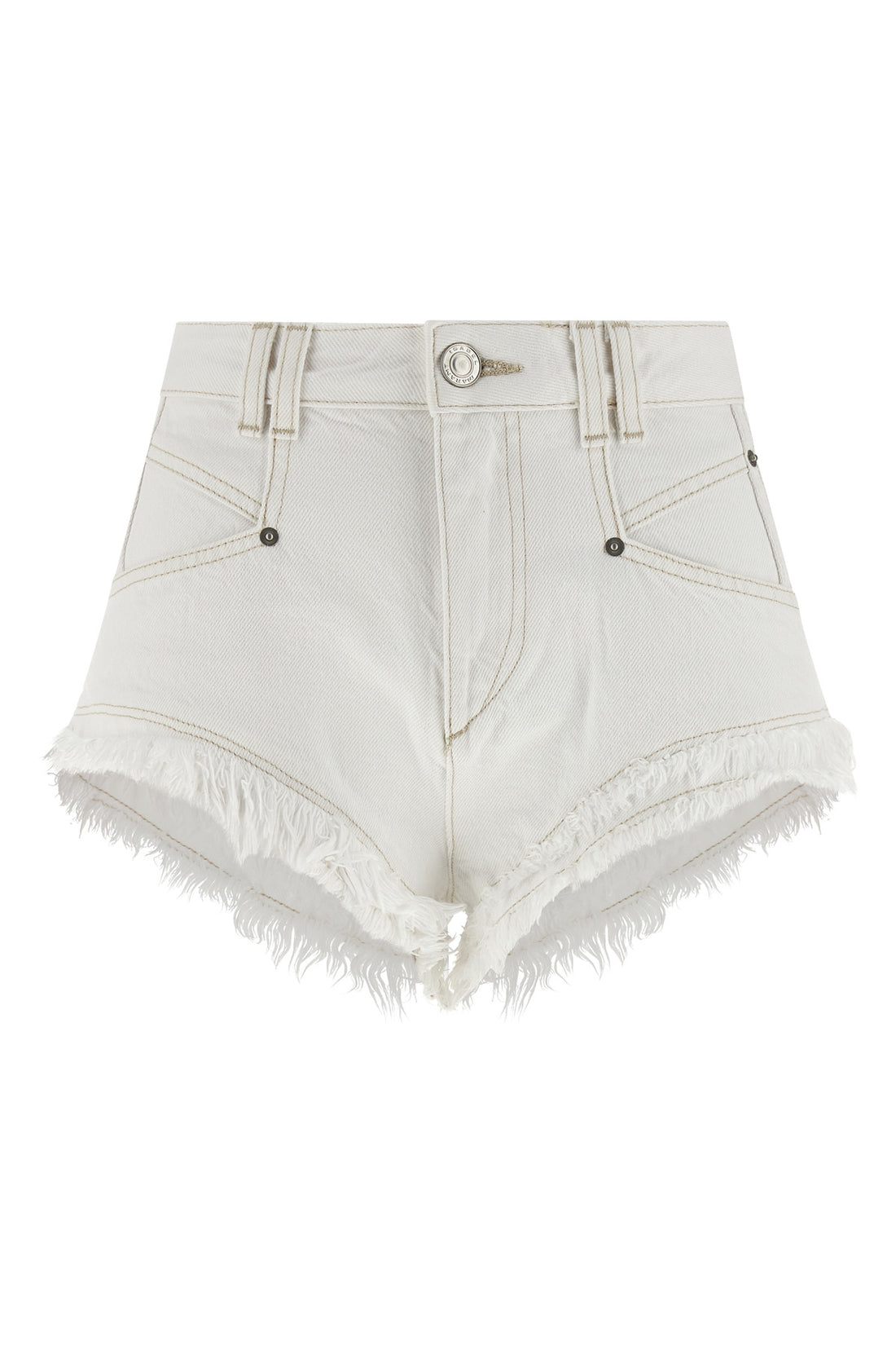 ISABEL MARANT 40 eneidala shorts in garment-dyed cotton denim