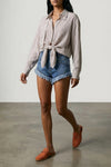 eneidala cotton denim shorts
