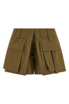 barta flared skort cotton canvas shorts