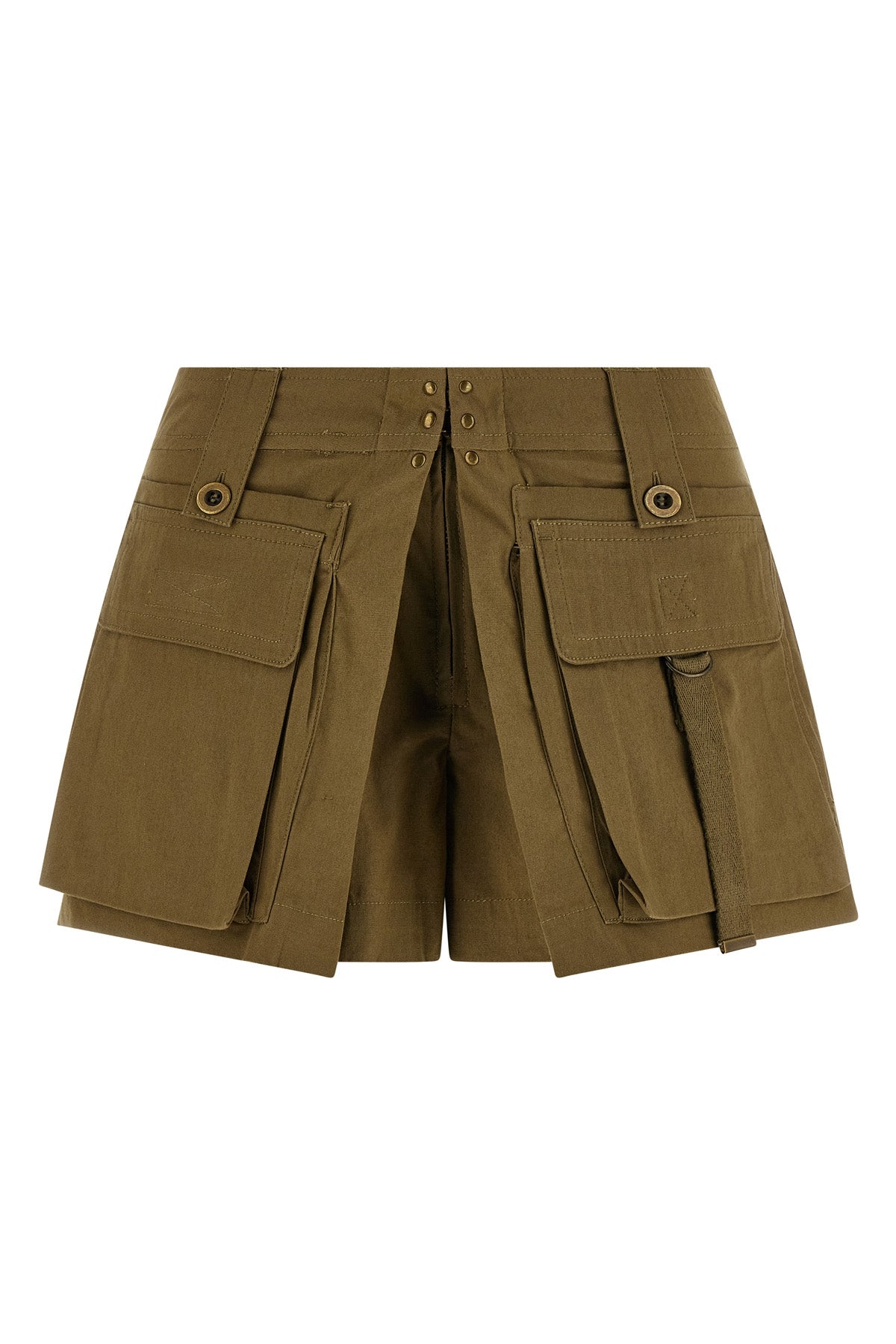 barta flared skort cotton canvas shorts