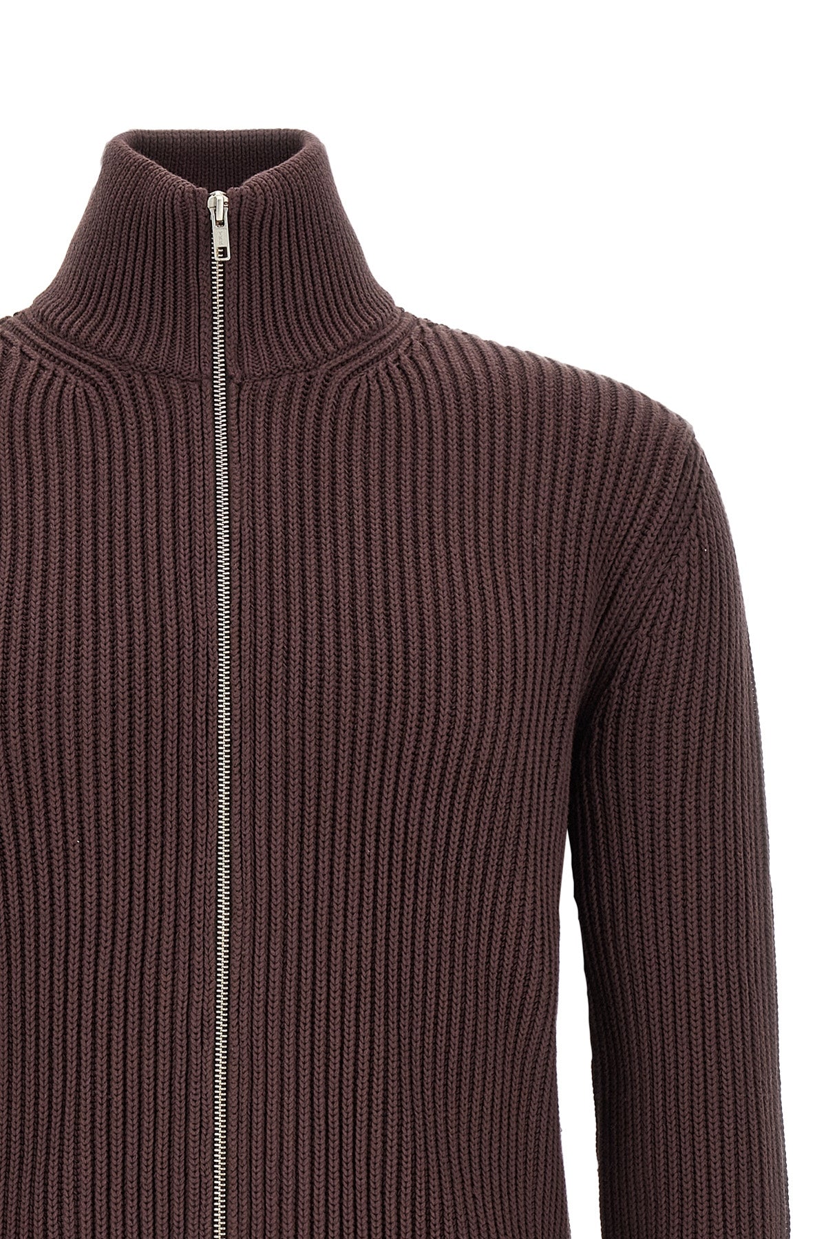 maison margielas mm6 ribbed cotton turtleneck sweater