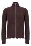 maison margielas mm6 ribbed cotton turtleneck sweater