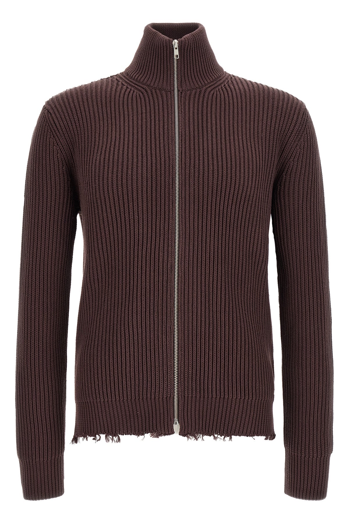 maison margielas mm6 ribbed cotton turtleneck sweater