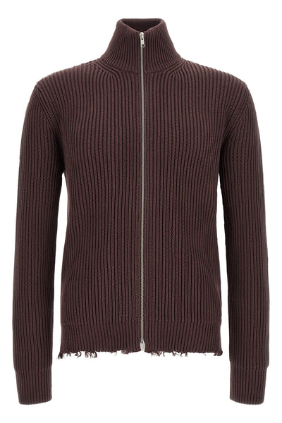 maison margielas mm6 ribbed cotton turtleneck sweater