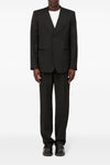 single-breasted wool blend blazer