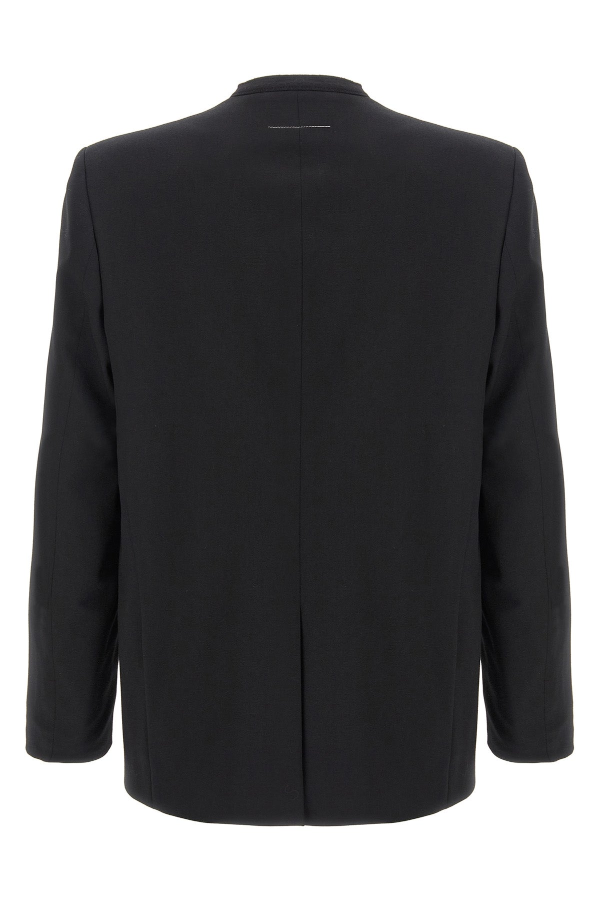 single-breasted wool blend blazer