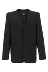 single-breasted wool blend blazer
