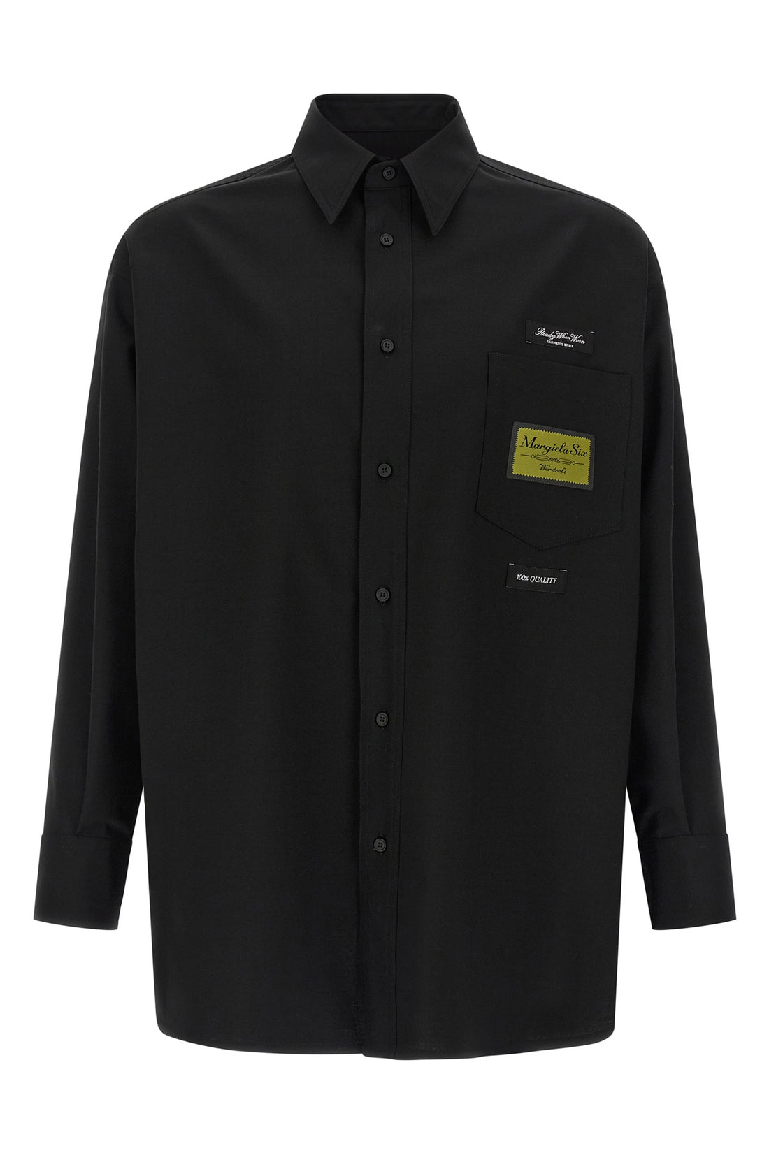 MM6 48 sartorial wool blend shirt