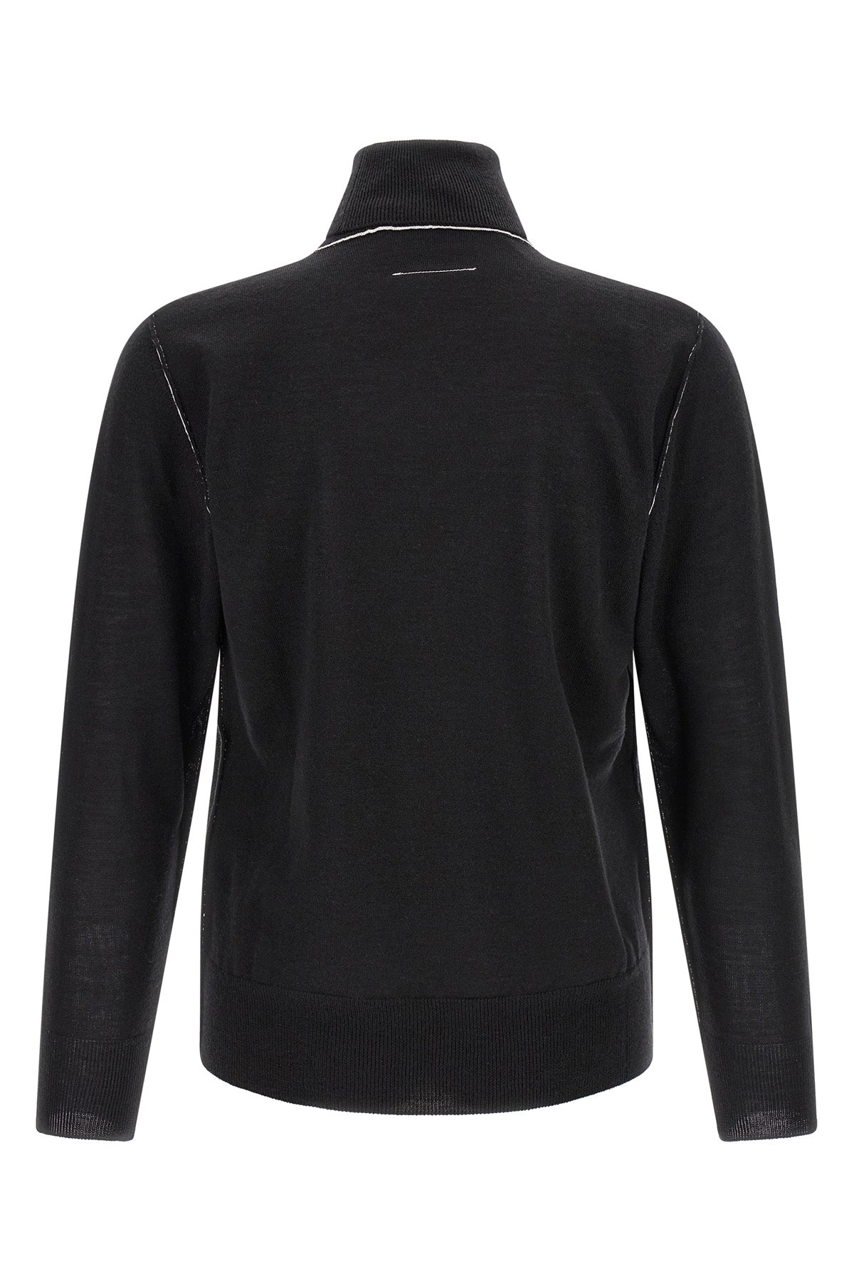 maison margiela mm6 virgin wool blend turtleneck sweater