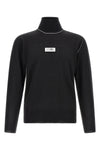 maison margiela mm6 virgin wool blend turtleneck sweater