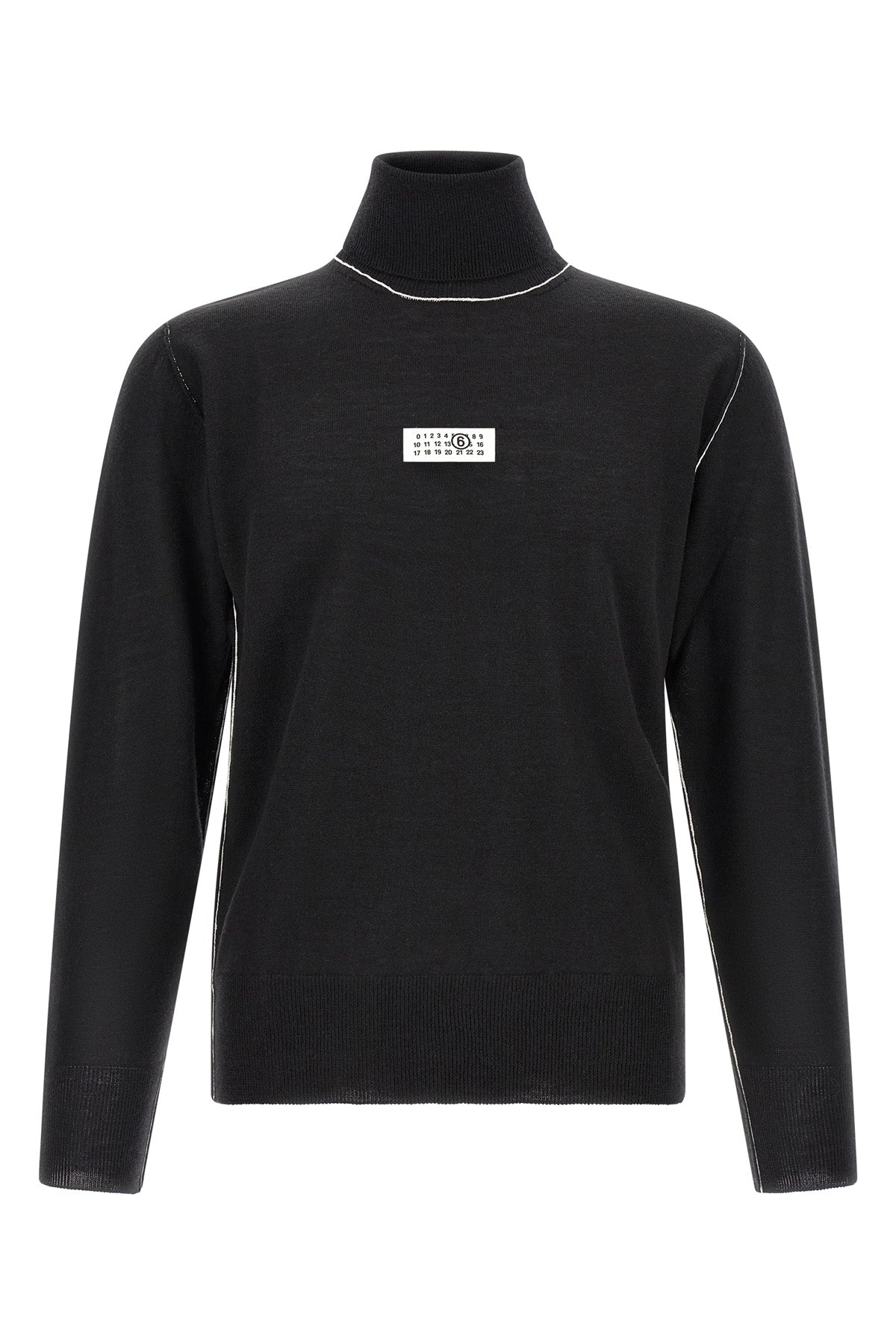maison margiela mm6 virgin wool blend turtleneck sweater