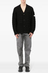knitted distressed wool cardigan